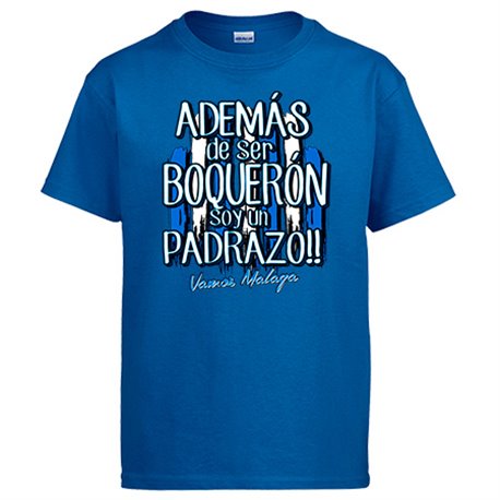 Camiseta además de ser Boquerón soy un padrazo futbolero de Málaga