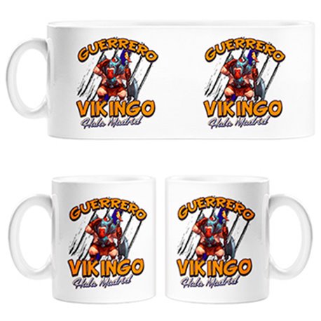 Taza Real Madrid Guerrero Vikingo Hala Madrid