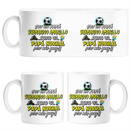 Taza soy un papá Submarino Amarillo como un papá normal pero más guay