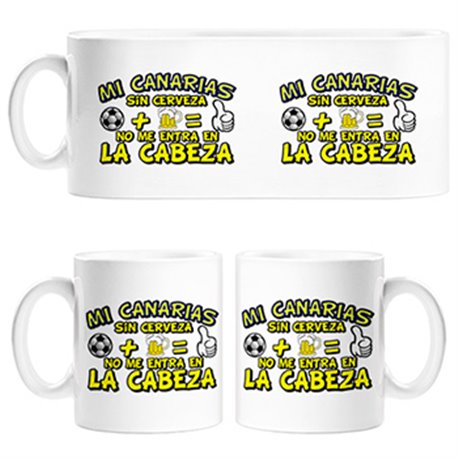 Taza Mi Canarias sin Cerveza no me entra en la cabeza