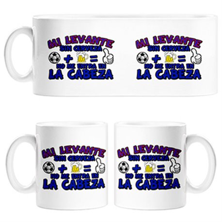 Taza Mi Levante sin Cerveza no me entra en la cabeza