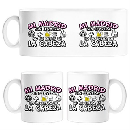 Taza Mi Madrid sin Cerveza no me entra en la cabeza