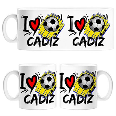Taza I Love Cádiz fútbol