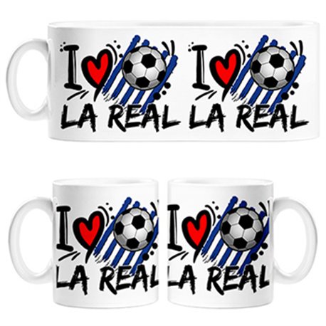 Taza I Love La Real fútbol