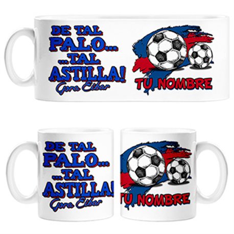 Taza de tal palo tal astilla gora Eibar personalizable con nombre
