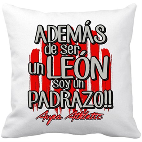 Cojín con relleno además de ser un león soy un padrazo del Athletic
