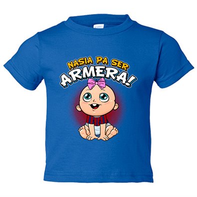 Camiseta bebé nacida para ser Armera para aficionada al fútbol de Eibar