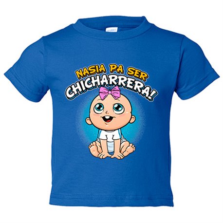 Camiseta bebé nacida para ser Chicharrera para aficionada al fútbol de Tenerife