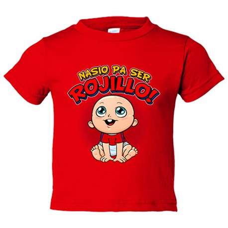Camiseta bebé nacido para ser Rojillo aficionado al fútbol de Pamplona