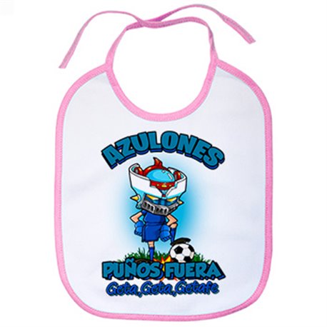 Babero frase azulones puños fuera parodia robot de los 80 para nostálgicos futboleros de Getafe