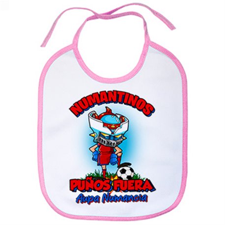 Babero frase numantinos puños fuera parodia robot de los 80 para nostálgicos futboleros