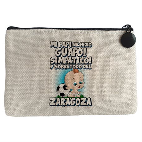 Monedero mi papi me hizo guapo simpático y sobretodo aficionado al fútbol de Zaragoza
