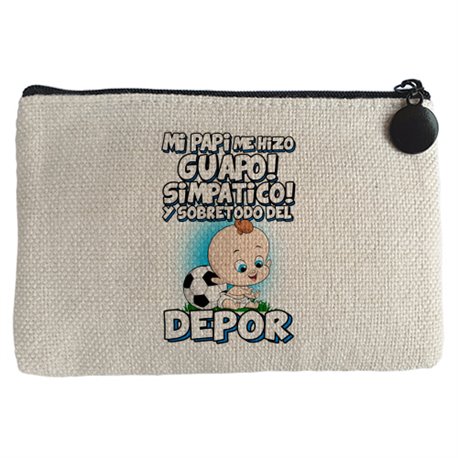 Monedero mi papi me hizo guapo simpático y sobretodo aficionado al fútbol del Depor