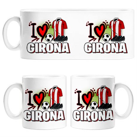 Taza para enamorado de su equipo de fútbol de Girona