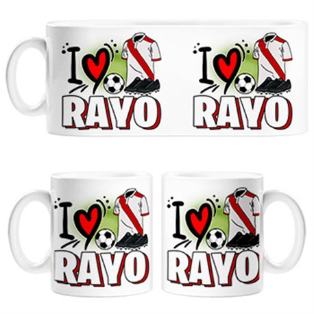 Taza para enamorado de su equipo de fútbol del Rayo