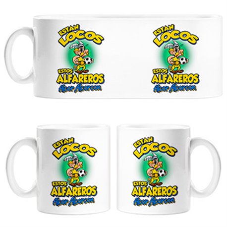Taza parodia de Asteris para aficionados al fútbol de Alcorcón