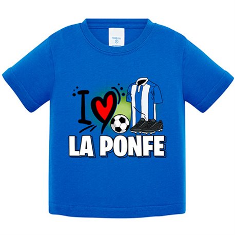 Camiseta bebé para enamorado de su equipo de fútbol de Ponferradina