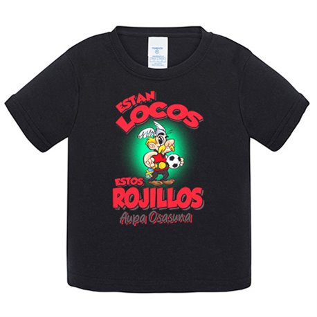 Camiseta bebé parodia de Asteris para rojillos aficionados al fútbol de Pamplona (DESACTIVAR)