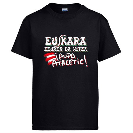Camiseta para futboleros frase aupa athletic euskara zeurea da hitza