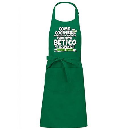 Delantal Betis cocinero bético aficionado al fútbol
