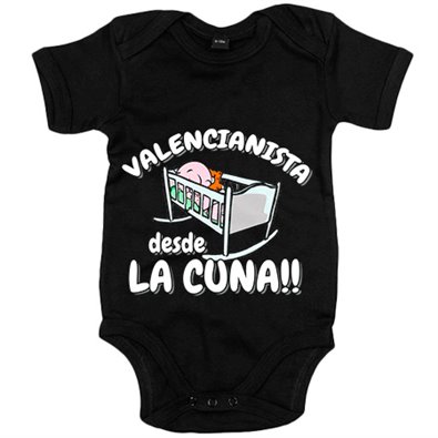 Body bebé Valencianista desde la cuna para aficionado al fútbol