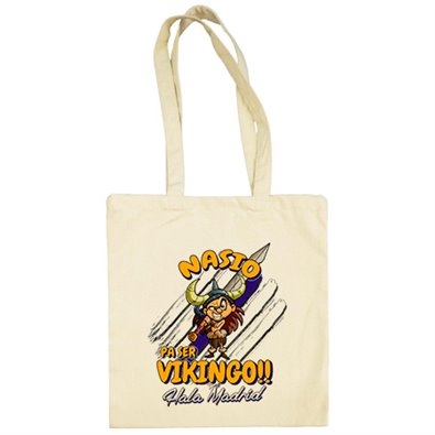 Bolsa de tela nacido para ser Vikingo Madrid fútbol Merengue