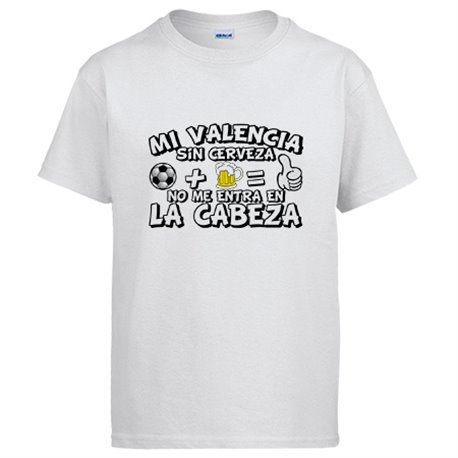 Camiseta Mi Valencia sin Cerveza no me entra en la cabeza